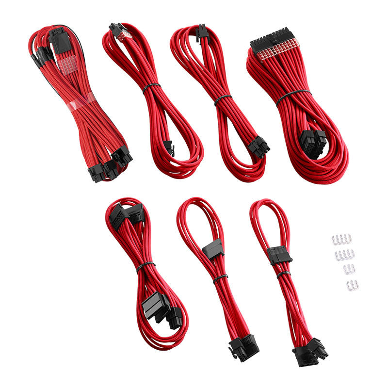 CableMod C-Series Pro ModMesh 12VHPWR Kabelset für Corsair RM, RMi, RMx (Black Label) – rot