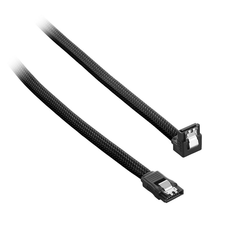 CableMod ModMesh Right Angle SATA 3 Cable 60cm - black - Geekd Gamernes valg