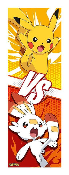 Pokemon Door Poster - Pikachu and Scorbunny - 53x158 cm Abysse