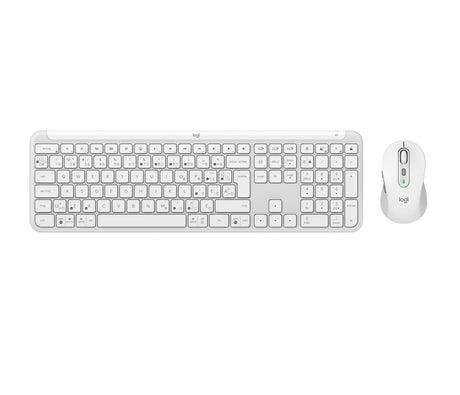 Logitech - Signature Slim Wireless Keyboard and Mouse Combo MK950 Off-White NORDIC