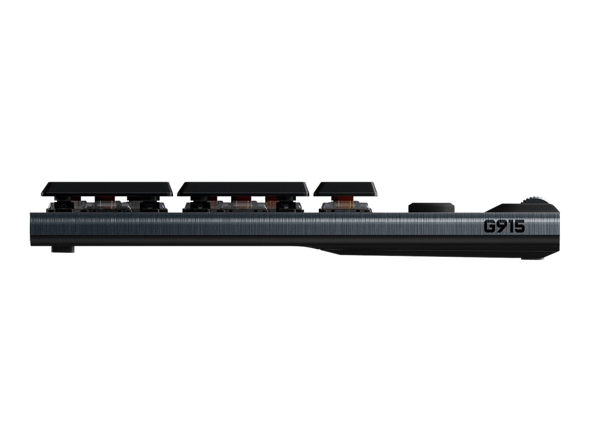 LOGITECH G915 LIGHTSPEED Kabellose mechanische RGB-Gaming-Tastatur – GL Clicky – CARBON – PAN – NORDIC 