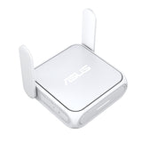 Hvid ASUS RT-BE58 Go rejserouter – overside med antennerne oppe