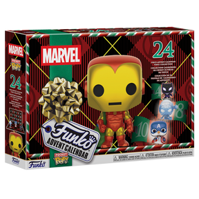 Funko Pocket Pop! Marvel julekalender – 24 figurer – kalender og viste indholdsdele