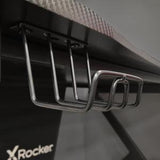 X-Rocker - Ocelot Carbon Gaming Desk - Blue & Red Stickers Geekd