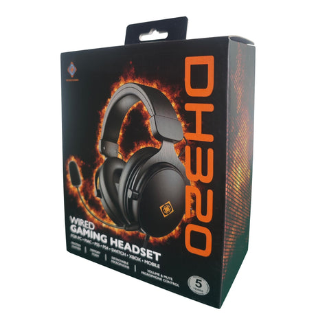 DH320 Wired Gaming Headset, Protein leather,3.5mm connection deltaco_gaming