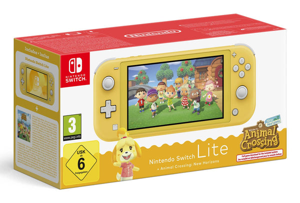 Nintendo Switch Lite + Animal Crossing: New Horizons – gul