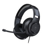 Turtle Beach Atlas 200 – Kablet headset – Sort – nærbillede af mikrofon og ørekop