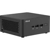 Sort ASUS NUC 15 Pro Tall Mini PC set skråt forfra med USB-porte og ventilationsside