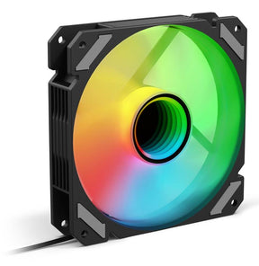 Sort Sharkoon SHARK Mirror PWM RGB blæser med infinity-spejl