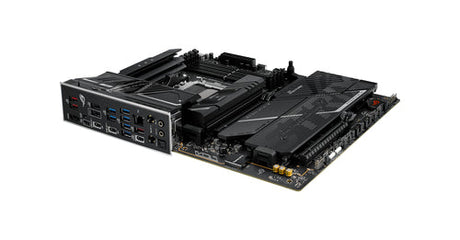 ASUS ROG STRIX X870E-H GAMING WIFI7 – ATX AM5 bundkort – skråt ved bagpanel