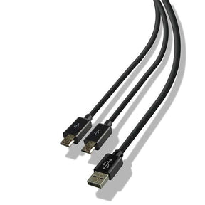 Steelplay Dual Play & Charge – 3 m kabel til PS4-controllere – produkt og tilslutningskabel