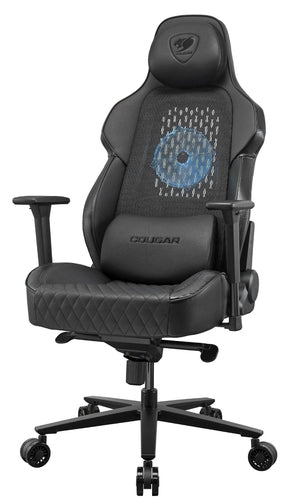 COUGAR NxSys Aero, med ARGB-blæser, sort gamingstol – produktvisning