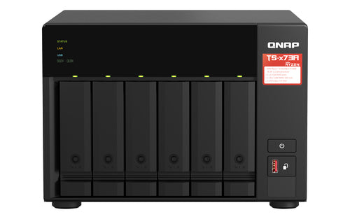 QNAP TS-673A – front og seks drevbåse