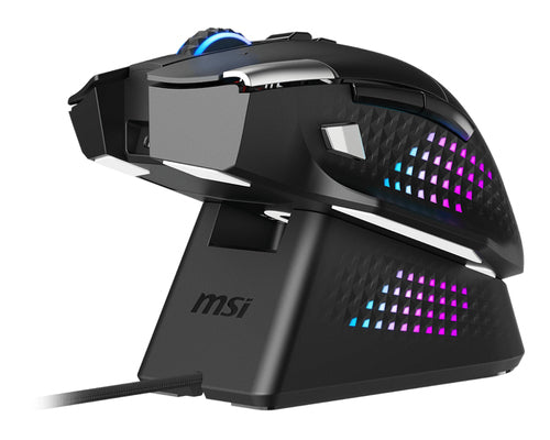 MSI VERSA PRO WIRELESS + Mouse Dock Pro gamingmus - sort - visning 2