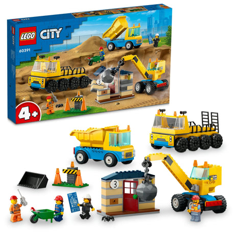 LEGO 60391 City Construction Vehicles and Crane with Wrecking Ball Construction Toy LEGO