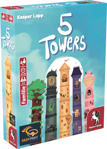 Deep Print Games 5 Towers Kortspil Tysk – 5 Towers-æske