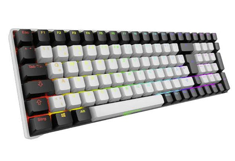 Hvidt Sharkoon SGK50 S2-tastatur med numerisk felt og RGB