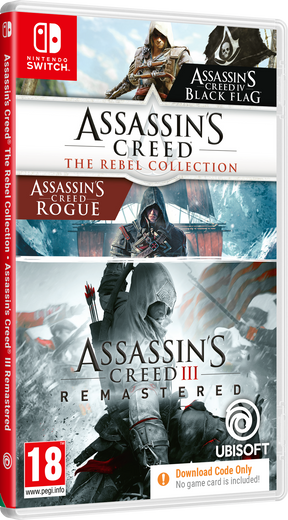 Assassins Creed: Bundle (Rebel Collection + AC 3) (Code In a Box) – Nintendo Switch – spilomslag