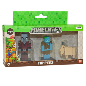 Minecraft - 3D 6 cm Figure 3 pack S2 - Pillager, Drowned og Goat