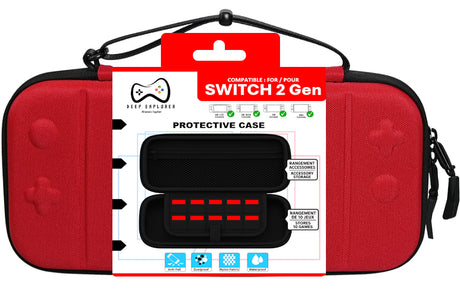 Deep Explorer - Protective case Red – Nintendo Switch 2 – produktbillede