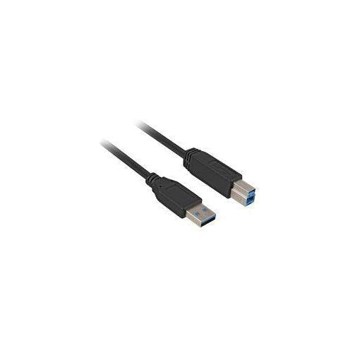 Sort Sharkoon USB 3.0 kabel med Type A og Type B stik