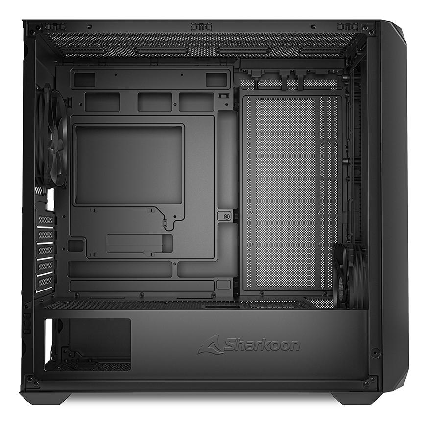 Sharkoon MK2 Black Mesh Front 2x 120mm Fans USB-C BTF Micro-ATX Gaming PC Case Sharkoon