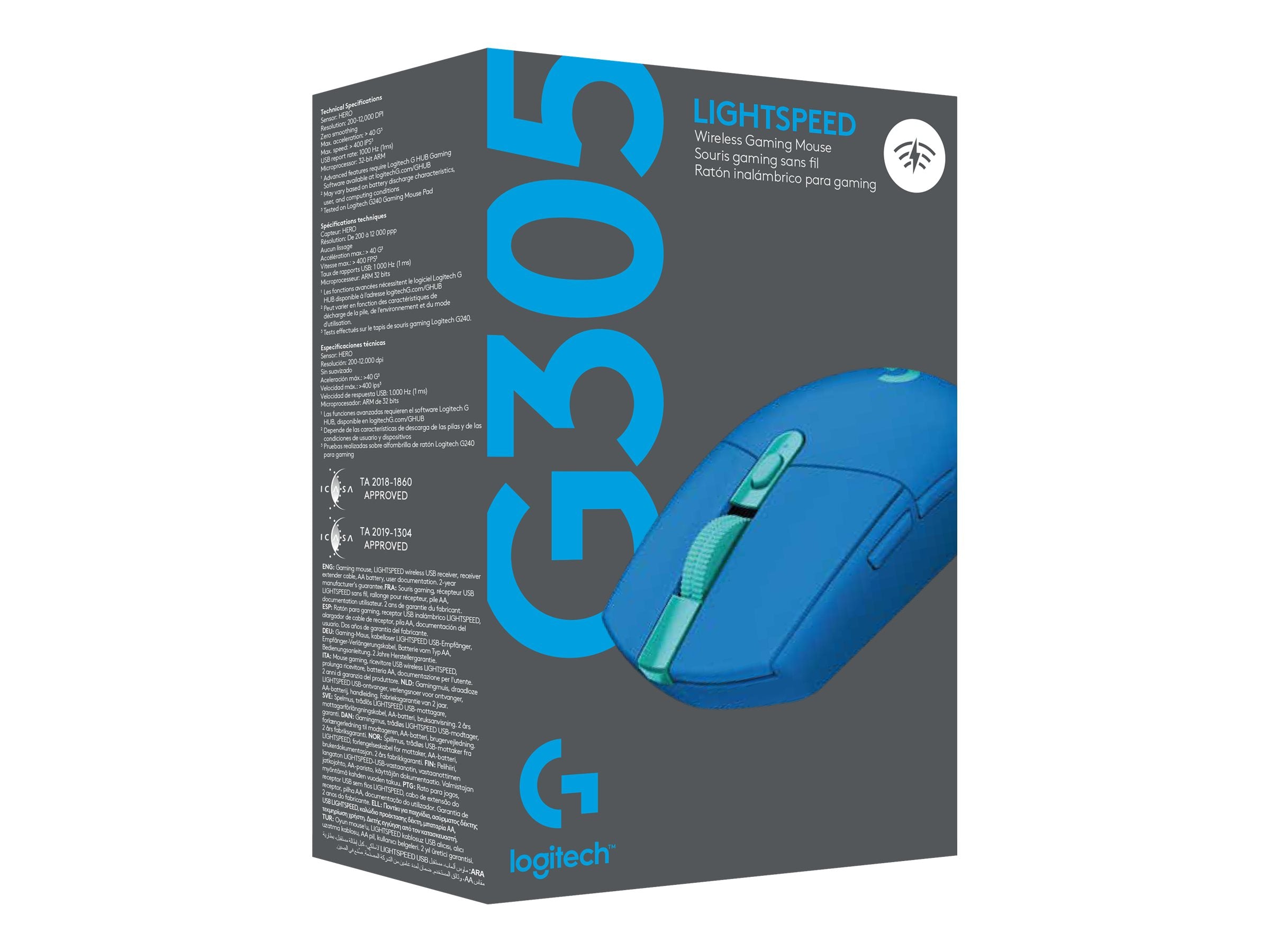 Logitech – G305 Kabellose Gaming-Maus – Blau