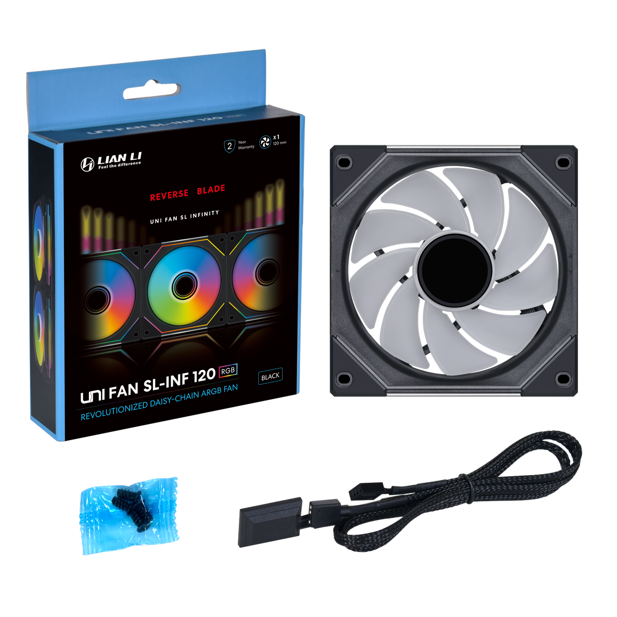 Lian li UNI FAN SL INF Blæser Sort  - 120mm infinity RGB, PWM