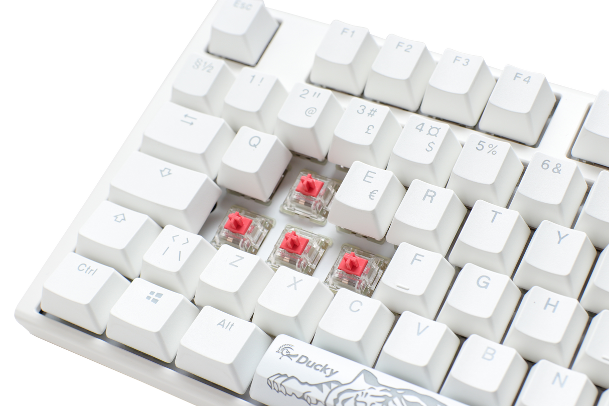 Ducky One 3 – Pure White Nordic – TKL – Cherry Silent Red