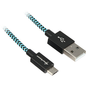 Sharkoon USB 2.0 A til B kabel – sort/blå, 3 m