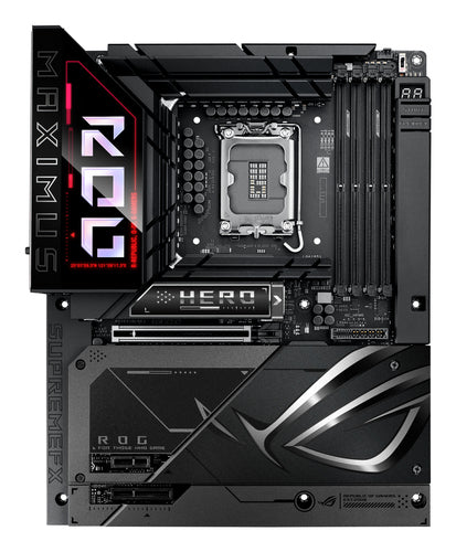 ASUS ROG Maximus Z890 Hero BTF – bundkort set ovenfra