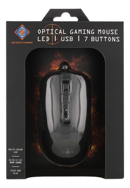 Deltaco - DM110 Gaming Mus - 7 Knapper - LED - Sort Deltaco