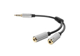 Sharkoon PMP35 Cable med to 3,5 mm hunstik og ét TRRS-hanstik