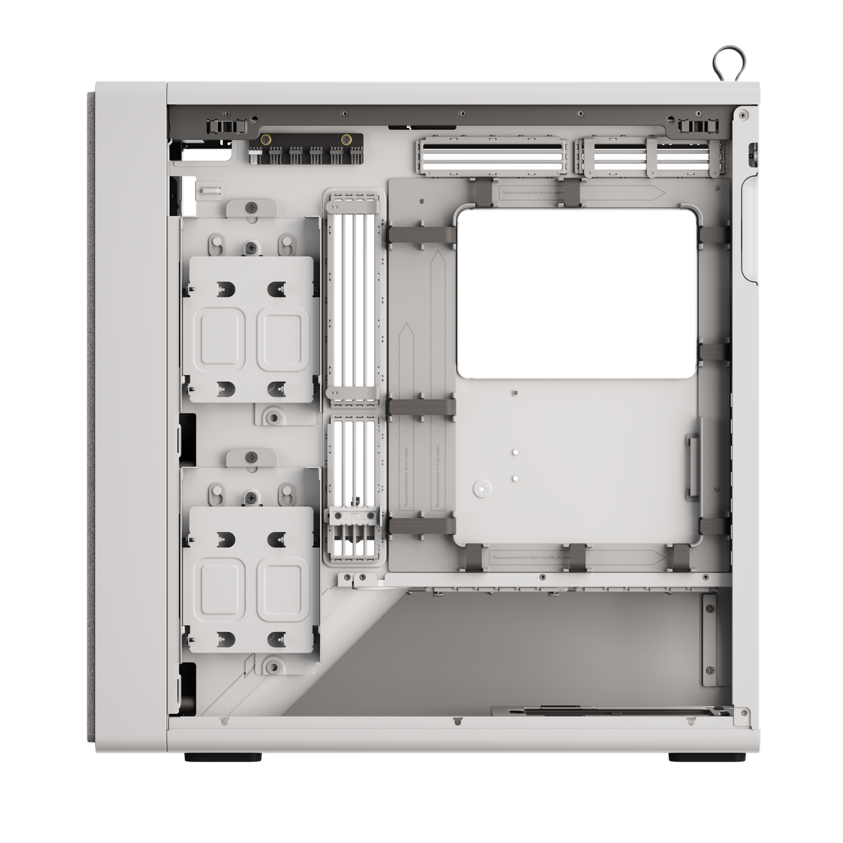 HAVN BF 360 Flow – hvid Mid Tower kabinet med præinstallerede high-performance fans