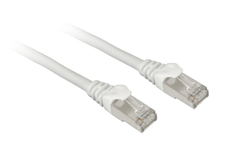 Hvidt Sharkoon RJ45 patchkabel med Cat.7a råkabel