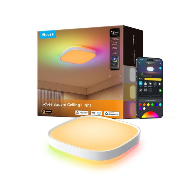 Govee - Square Smart Ceiling Light 12inch Govee