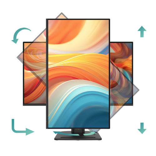 MSI PRO MP275PGDE E14 – 27″ IPS-skærm, 144 Hz – stativets justeringsmuligheder