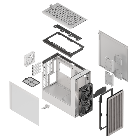 HAVN BF 360 – White Mid Tower kabinet med høj airflow og minimalistisk design HAVN