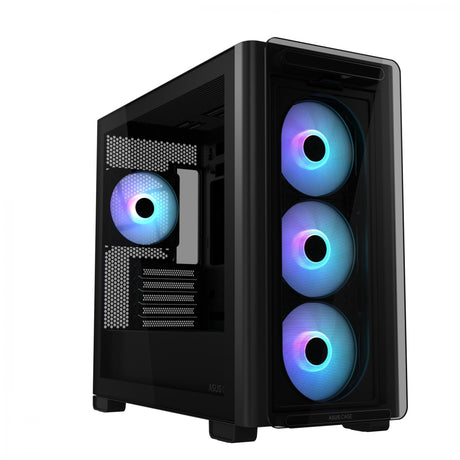 ASUS A23 PLUS Tempered Glass ARGB mATX Case - Black ASUS