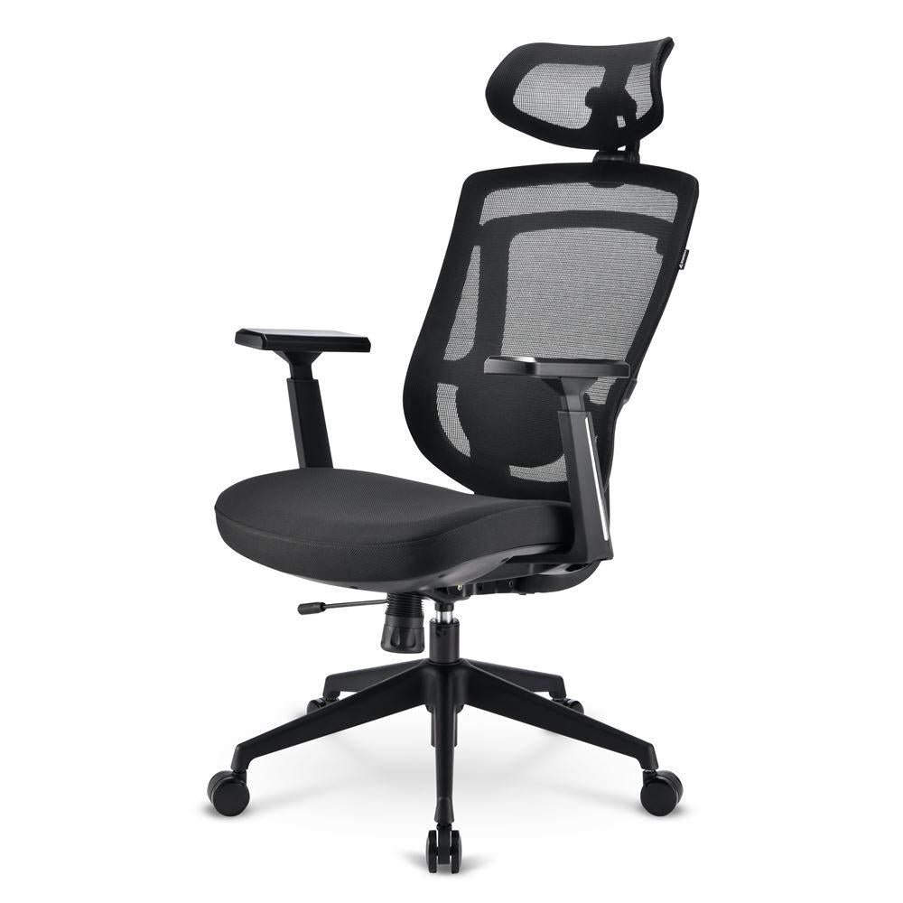 Sort Sharkoon OfficePal C20 kontorstol med meshryg og nakkestøtte