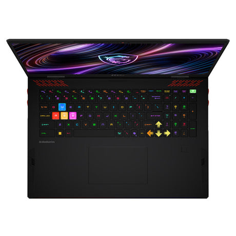 MSI Raider 18 Max HX A2WJ-1425FRY – tastatur og touchpad set ovenfra