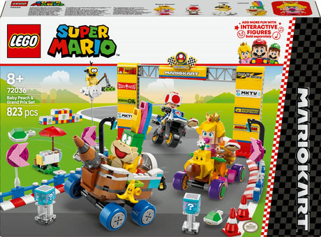 LEGO 72036 Super Mario - Mario Kart: Baby Peach & Grand Pix Set, Construction Toy LEGO