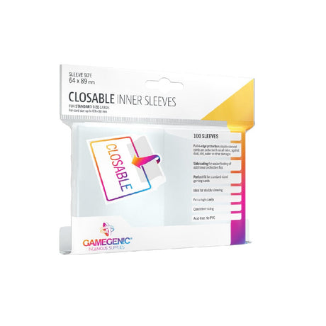 Gamegenic - Closable Inner Sleeves (100 pcs) (GGS10128ML)