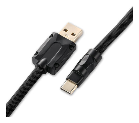 Sharkoon SKILLER SGK50 Black 1.85m USB-C to USB-A Braided Coiled Aviator Keyboard Cable Sharkoon