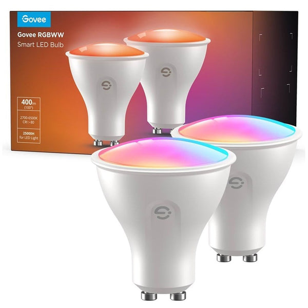 Govee GU10 RGBWW smartpærer – 400 lm, 2 stk.