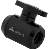 CORSAIR Hydro X Series XF Kugelventil, manuelles Kugelventil für Flüssigkeitskühlsysteme, 1er-Pack, Schwarz