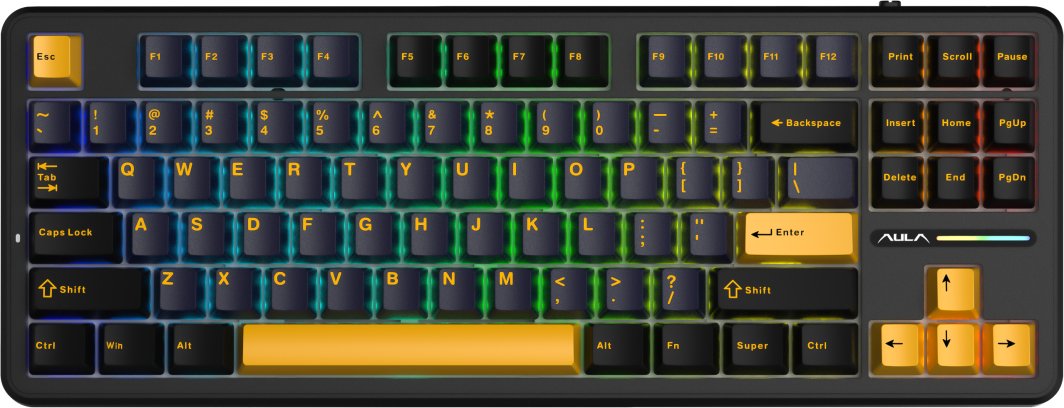 Aula F87 GrayWood V3 - Gaming Tastatur