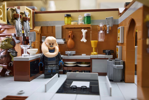 LEGO Star Wars 75397 – Jabbas sejlpram – nærbillede af køkken og interiør