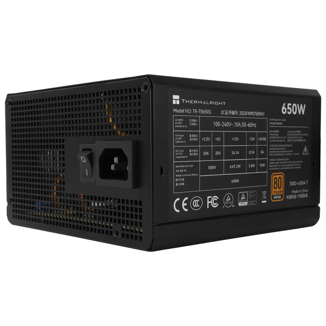 Thermalright TR-TB650S Black -PSU, 80+ Bronze, 650W Shenzhen Deli Ming Technology Co. LTD (Thermalright)