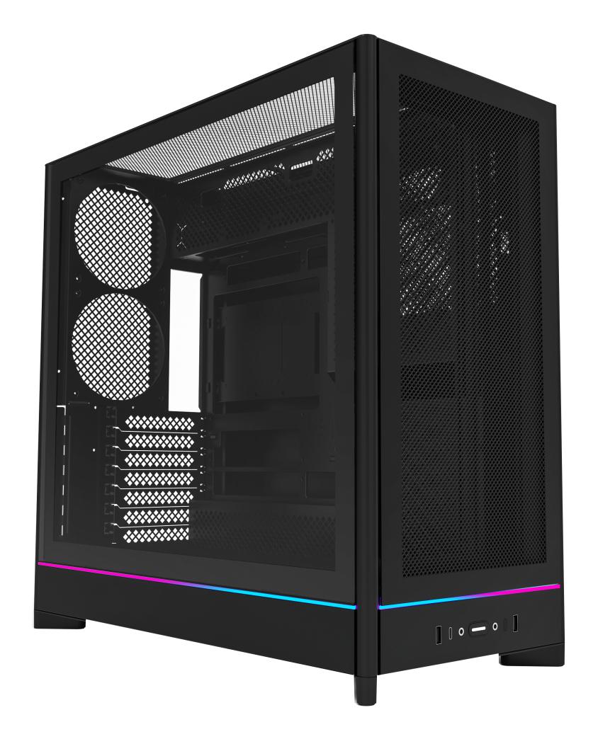 Montech HS01, Mesh front, ATX, no fans - Black Telon Technology Co Ltd (Montech)